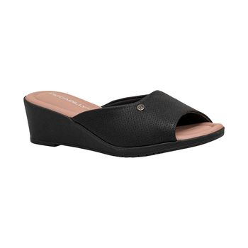 Tamanco-Anabela-Preto-Peep-Toe-Cabedal-Texturizado-|-Piccadilly-Tamanho--34---Cor--PRETO-0